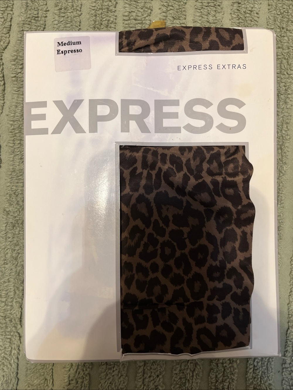 Express Leopard tights in Espresso Brown and Black size medium